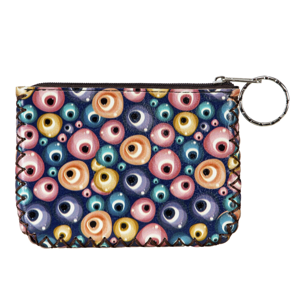 Evil Eyes Print Hand Stitch Coin Purse HB0665 - NO.175