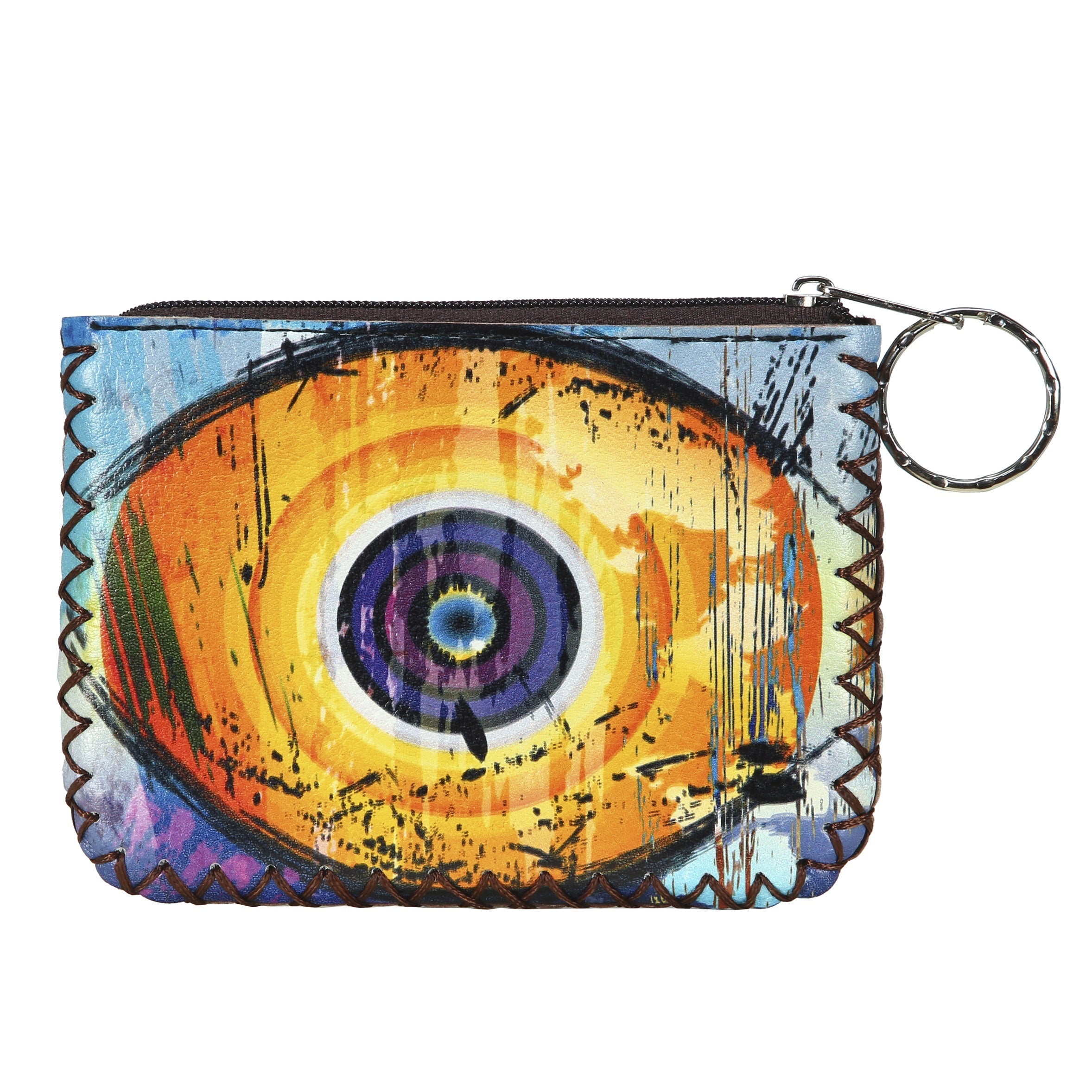 Evil Eye Print Hand Stitch Coin Purse HB0665 - NO.179
