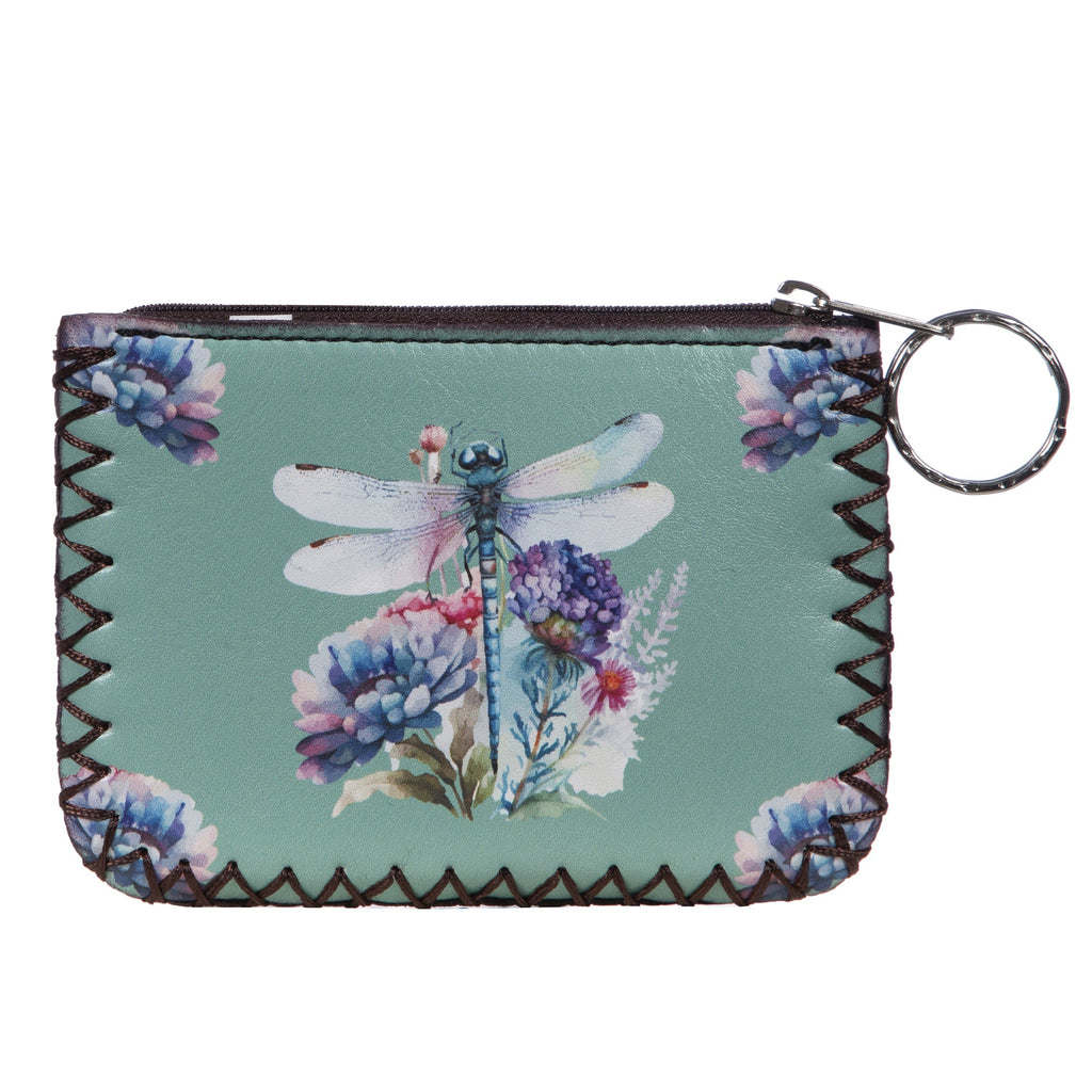 Dragonfly Print Hand Stitch Coin Purse HB0665-NO.208