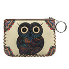 Owl Print Hand Stitch Coin Purse HB0665 - NO.38
