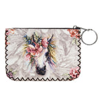 Floral Horse Print Hand Stitch Coin Purse HB0665 - NO.49