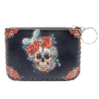 Floral Skull Print Hand Stitch Coin Purse HB0665 - NO.54
