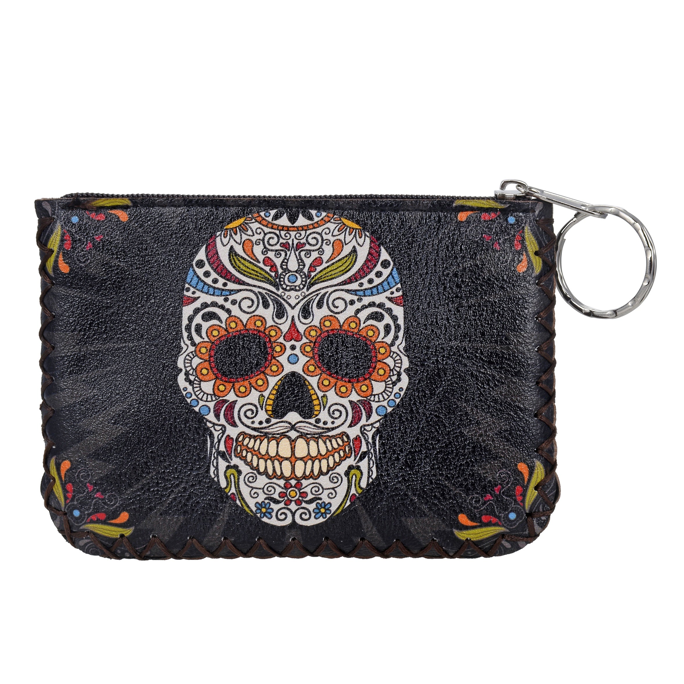 Skull Candy Print Hand Stitch Coin Purse HB0665 - NO.58