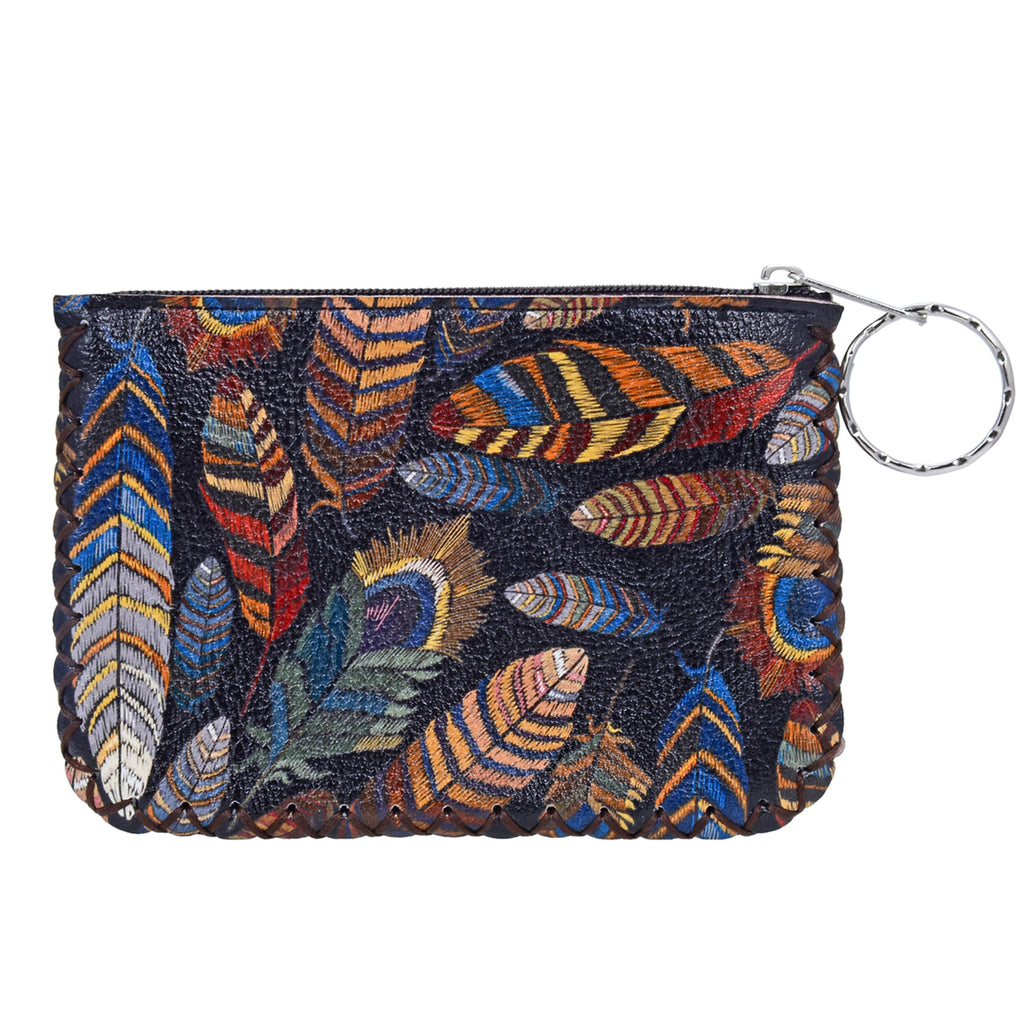 Feather Print Hand Stitch Coin Purse HB0665 - NO.71