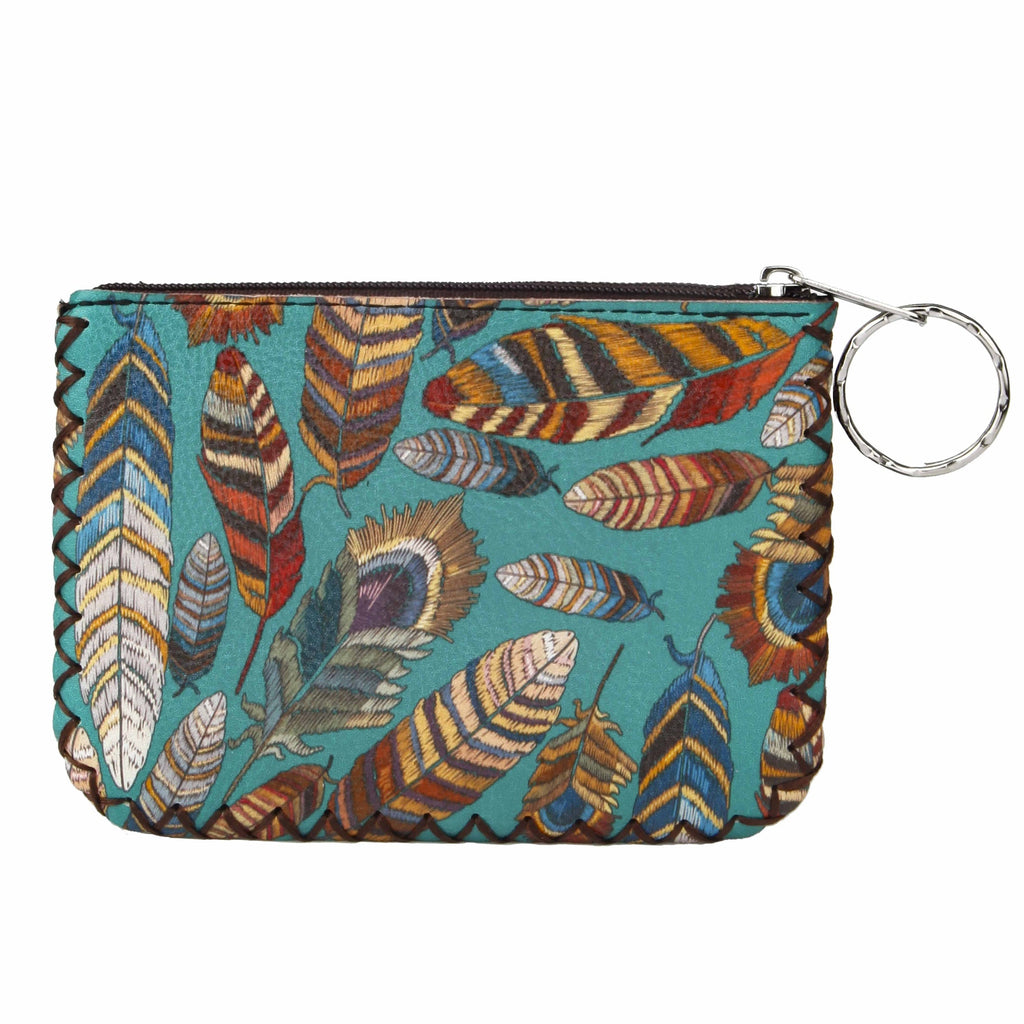 Feather Print Hand Stitch Coin Purse HB0665 - NO.71