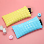 Diamond Grid Pattern Glasses PU Protecting Case HB2695