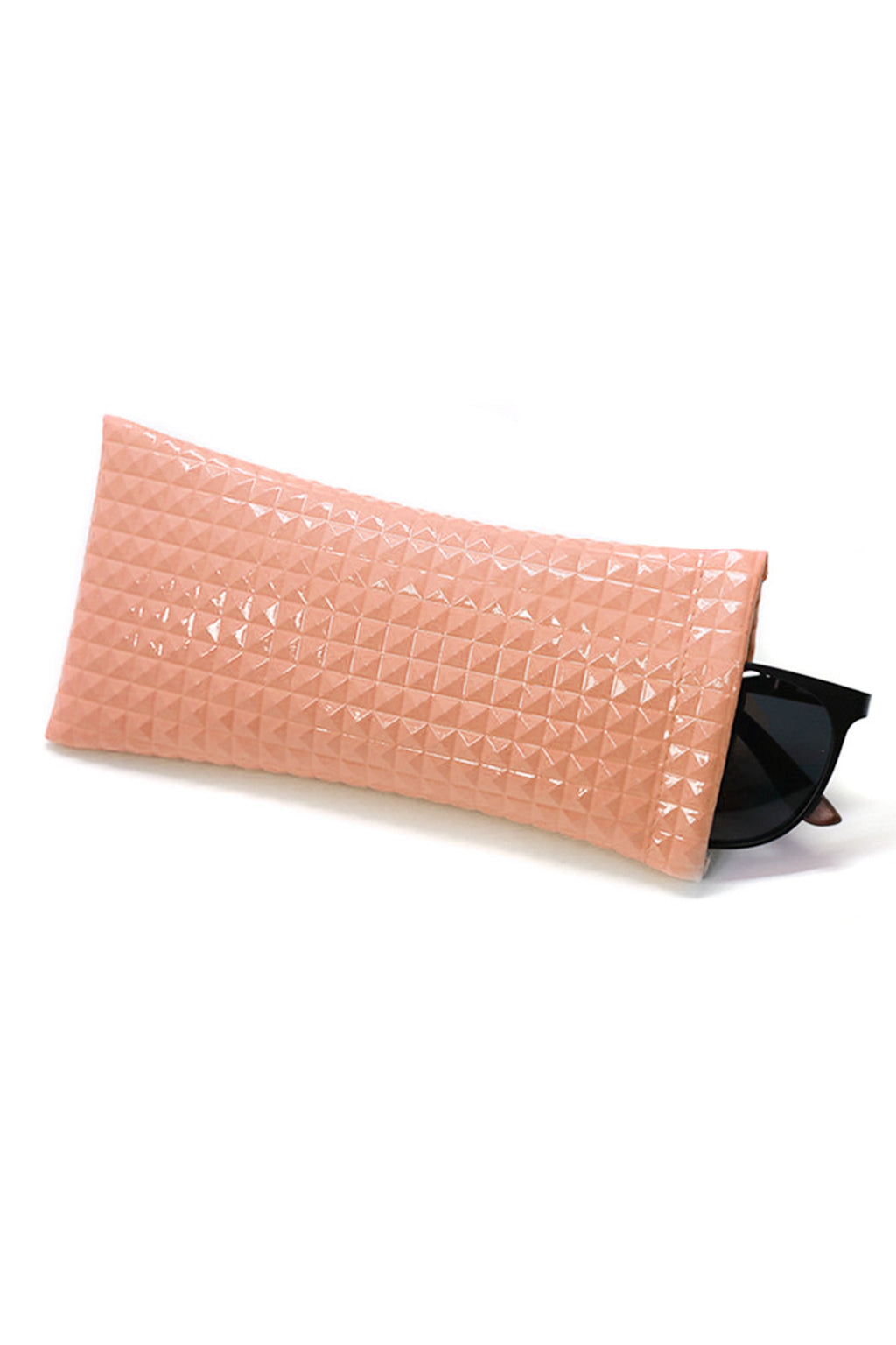 Diamond Grid Pattern Glasses PU Protecting Case HB2695