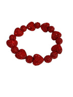 Heart Bead Rhinestone Bracelet B4259