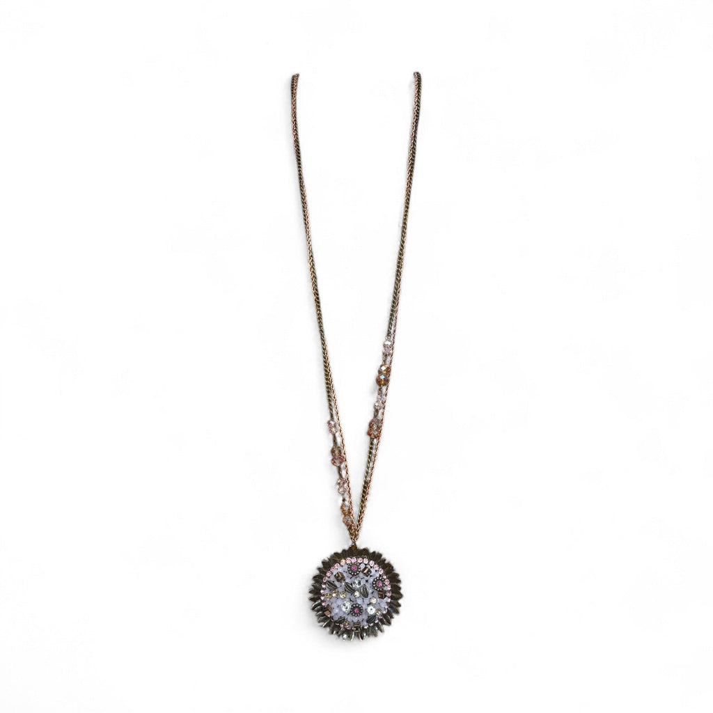 Crystal Bead Pendant Necklace N2372