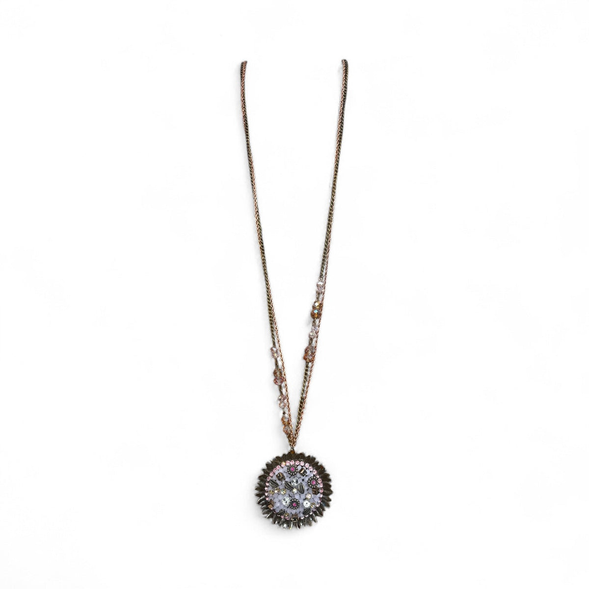 Crystal Bead Pendant Necklace N2372