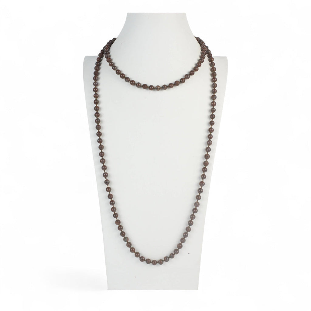 Carnelian Bead Long Necklace N2740