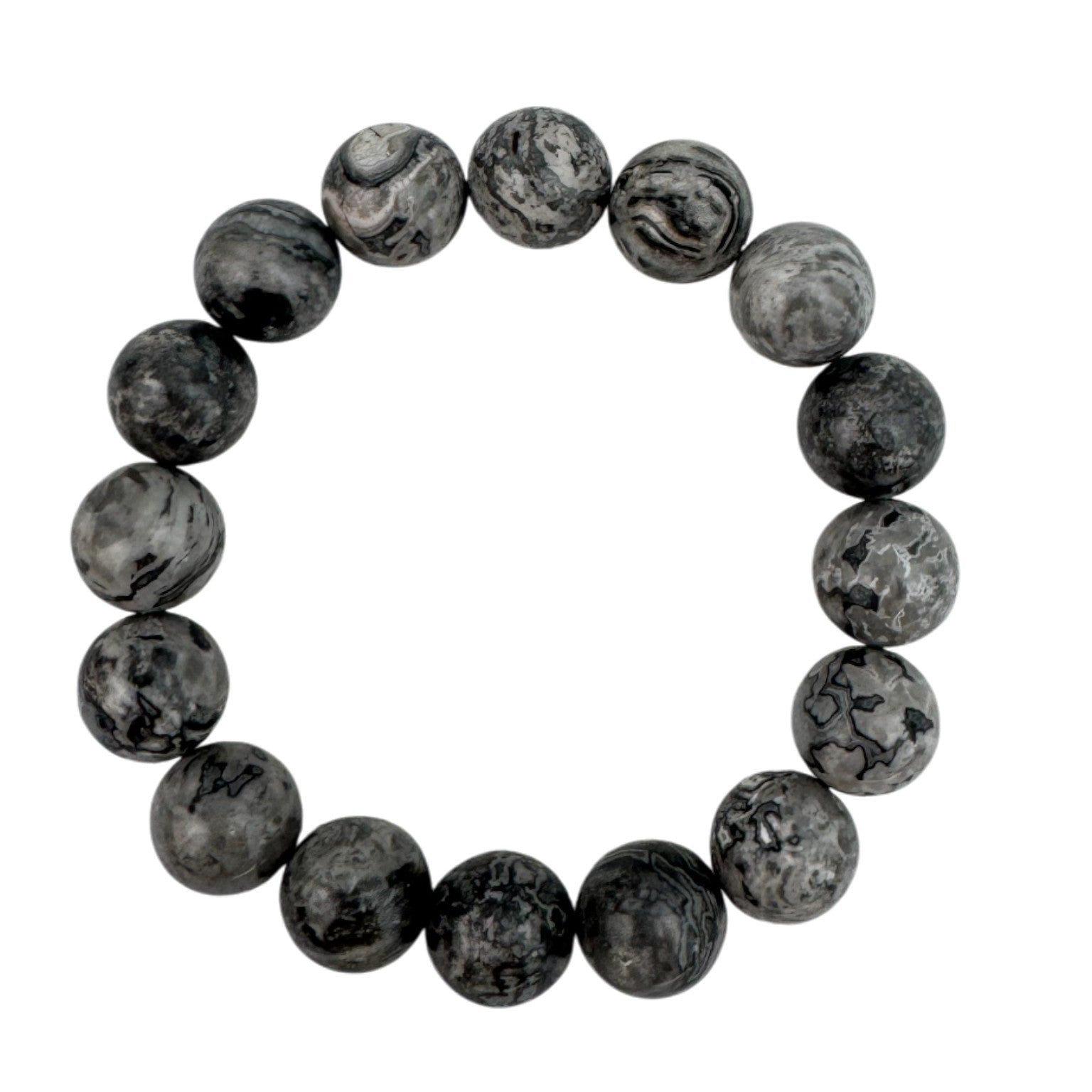 Atlas Jasper Stone Stretch Bracelet B1969-12MM