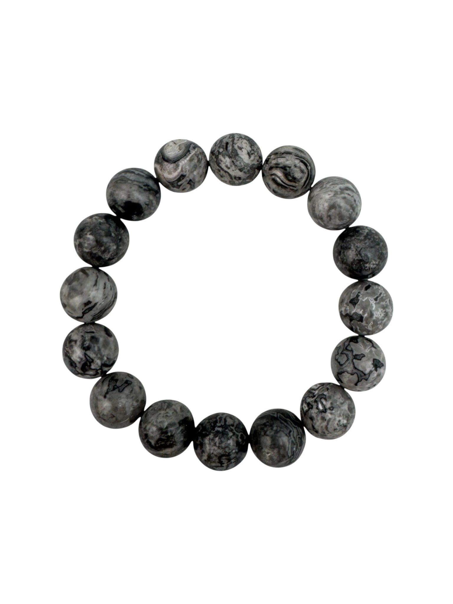 Atlas Jasper Stone Stretch Bracelet B1969-12MM