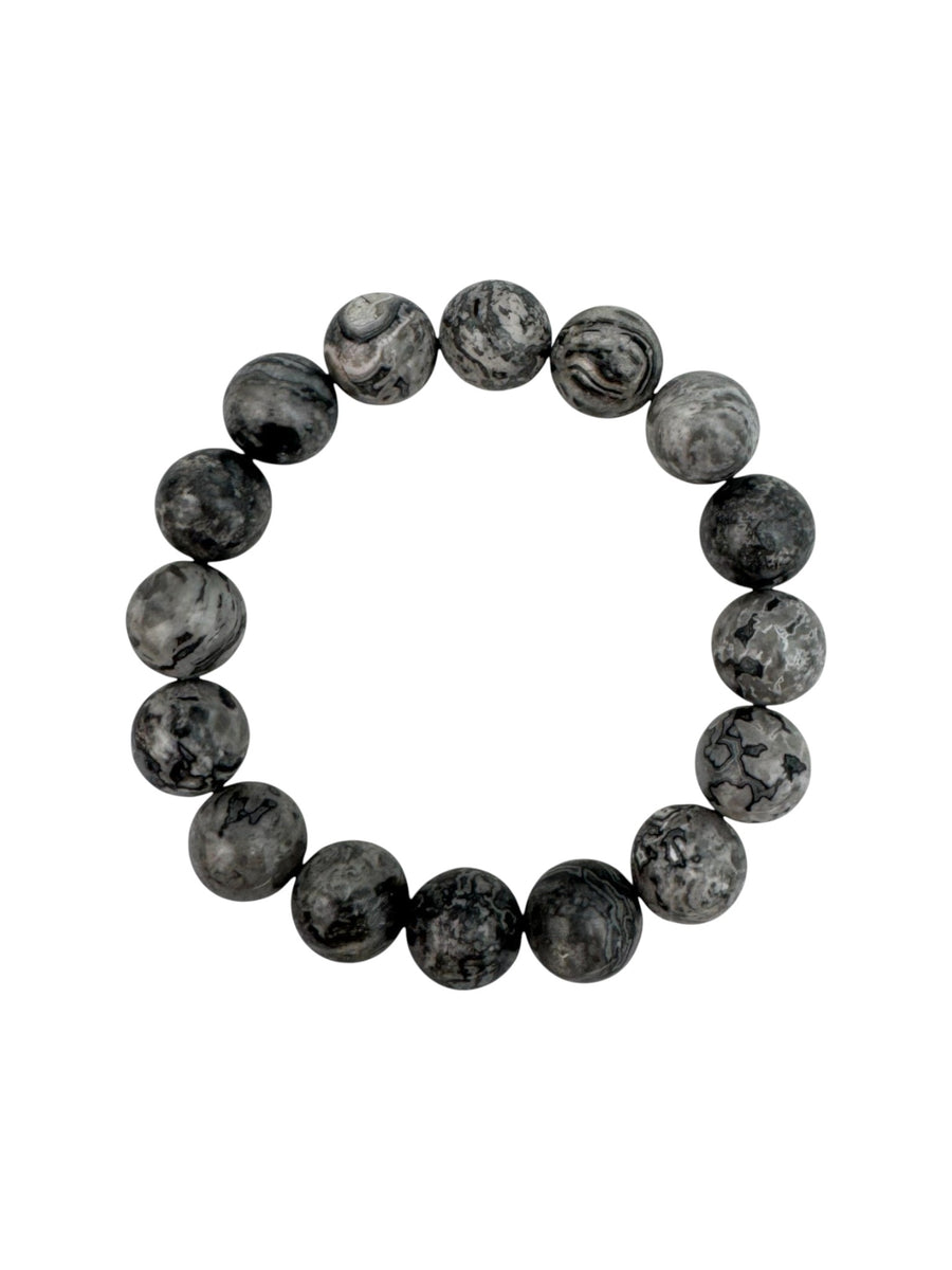 Atlas Jasper Stone Stretch Bracelet B1969-12MM