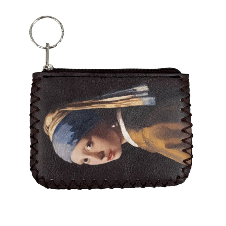Girl with a Pearl Earring Print Hand-Stitched Coin Purse HB0665 - No. 200