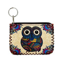Owl Print Hand Stitch Coin Purse HB0665 - NO.38