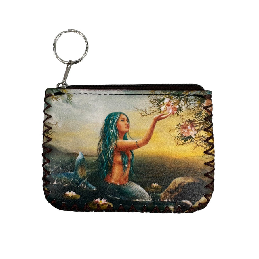 Mermaid Print Hand-Stitched Coin Purse HB0665 - No. 74