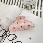 Heart Crystal Acrylic Hair Clip L5001