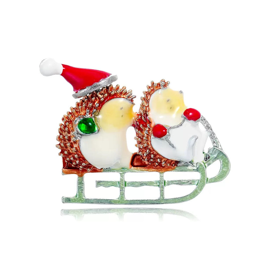 Hedgehog Alloy Rhinestone Brooch PA6298