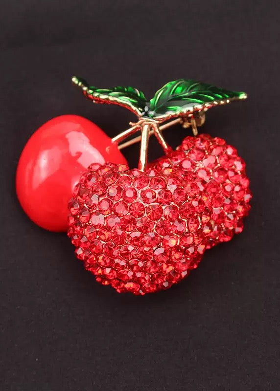Cherry Alloy Brooch PA6367