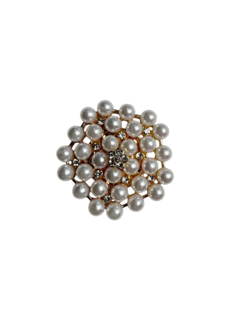 Flower Alloy Button Cover MIS1068