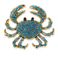 Crab Rhinestone Brooch PA6412