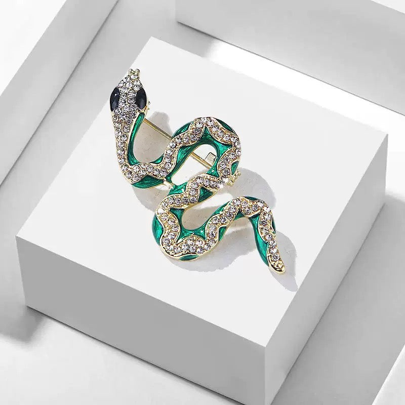 Snake Rhinestone Brooch PA4380
