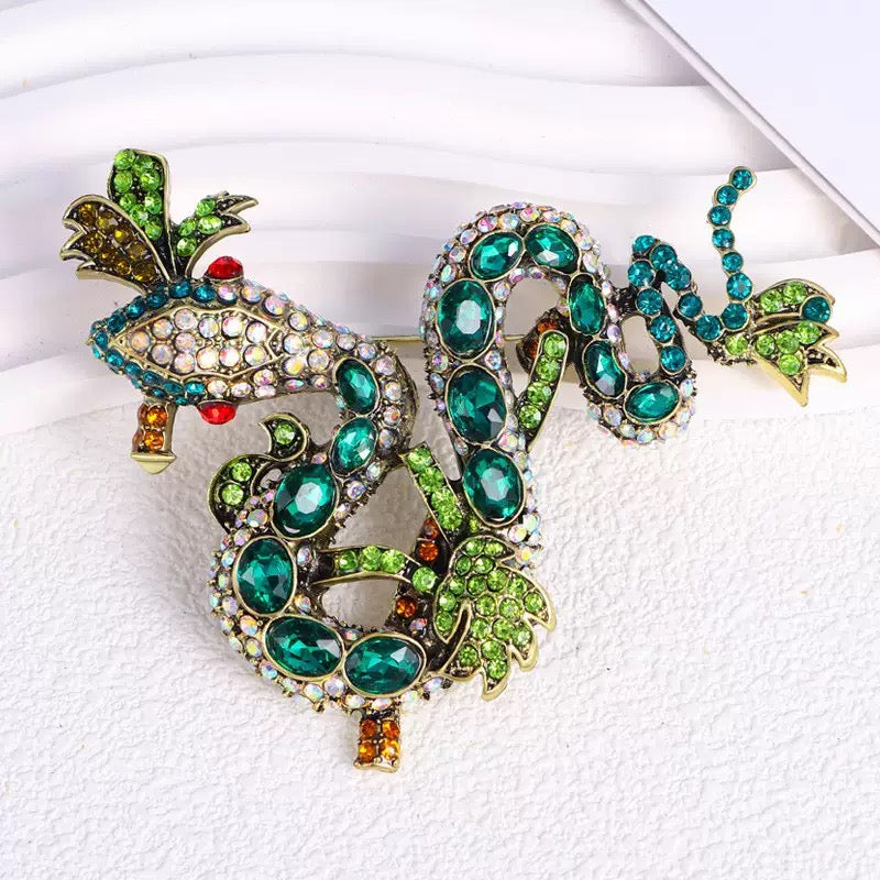 Snake Rhinestone Brooch PA6441