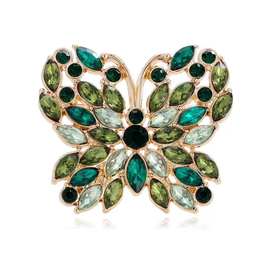 Butterfly Alloy Rhinestone Brooch PA6405