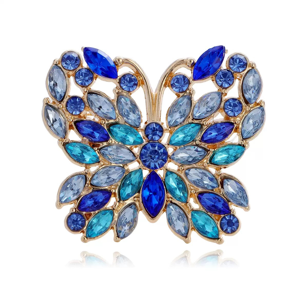 Butterfly Alloy Rhinestone Brooch PA6405