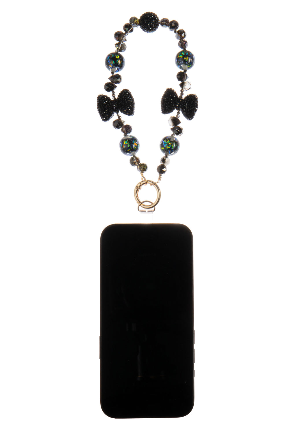 Crystal Bow Alloy Keychain Wristlet K1335