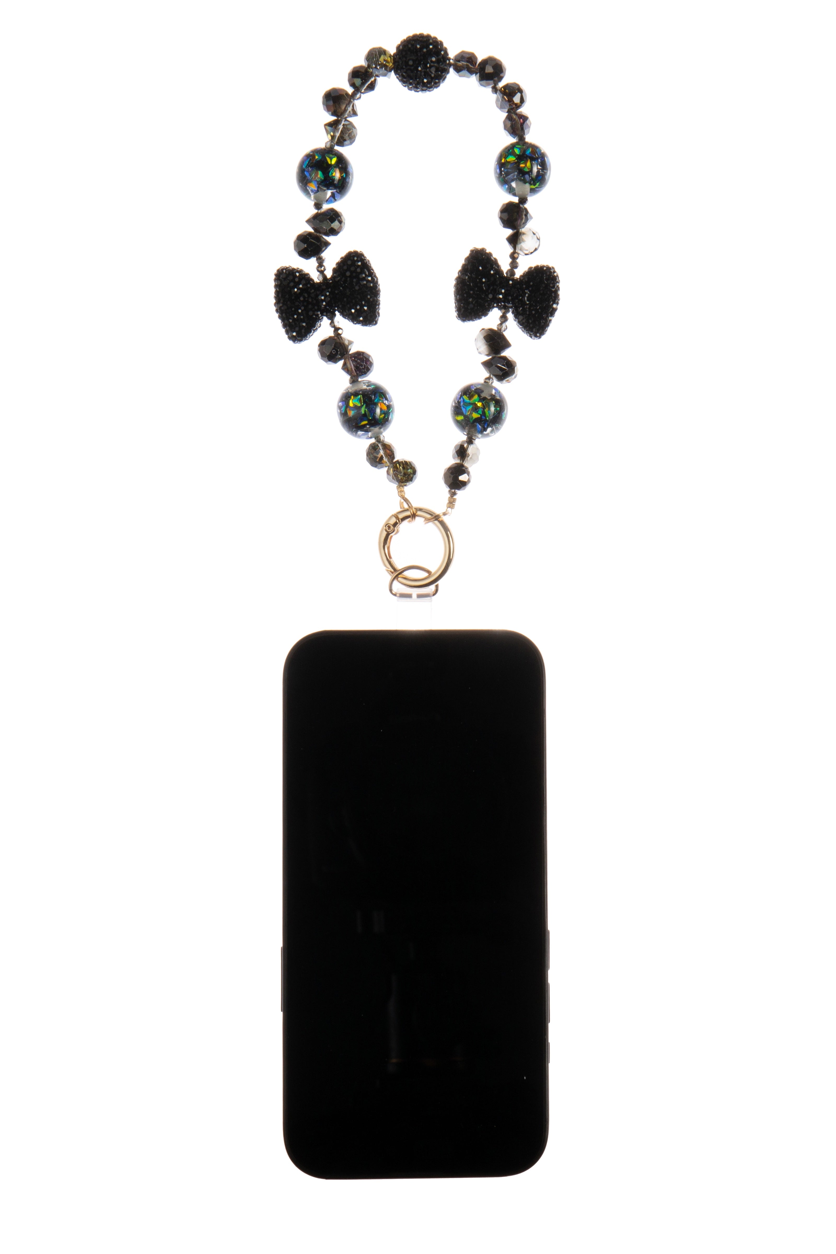 Crystal Bow Alloy Keychain Wristlet K1335