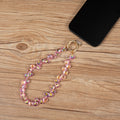 Crystal Phone Wristlet Lanyard K1339-Pink