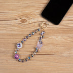 Flower Ball and Butterfly Phone Wristlet Lanyard K1347