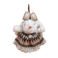 Beige Dress Rabbit Plush Keychain K1354 - view 2