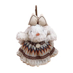 Beige Dress Rabbit Plush Keychain K1354 - view 2