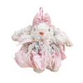 Blue Powdered Floral Dress Rabbit Keychain K1359