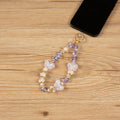 Butterfly Crystal Keychain Wristlet K1364 - Purple