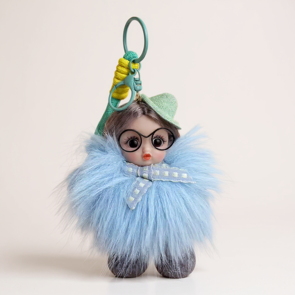 Doll With Glasses Keychain K1371 - view 3