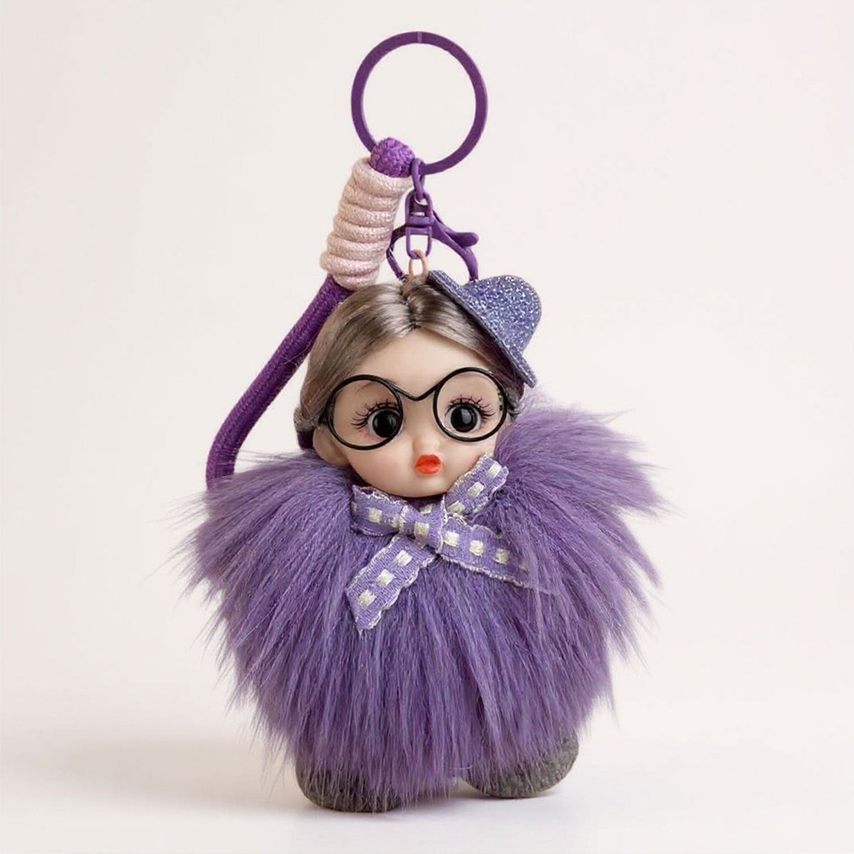 Doll With Glasses Keychain K1371