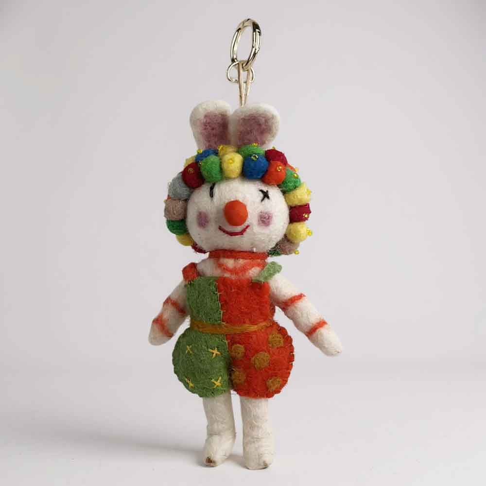 Rabbit Felt Keychain K1375
