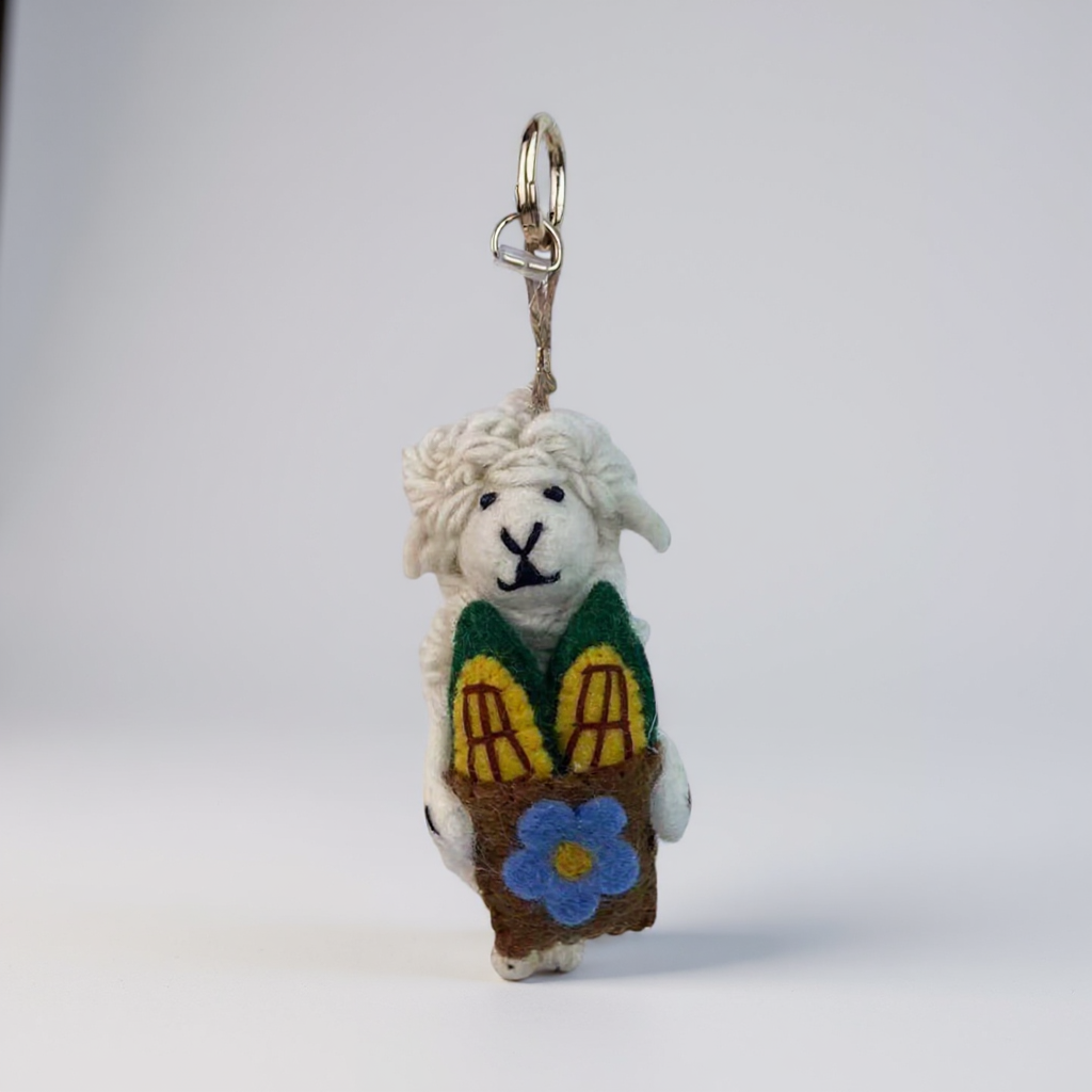 Sheep Felt Keychain K1386