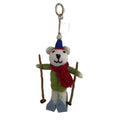 Bear Ski Felt Keychain K1389