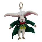 Green Coat Commander Rabbit Wool Felt Keychain K1391