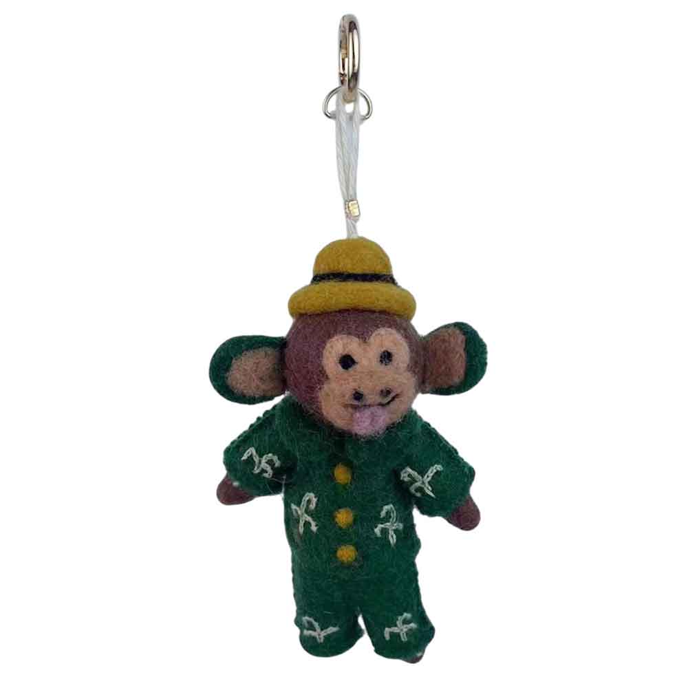 Monkey Felt Keychain K1394