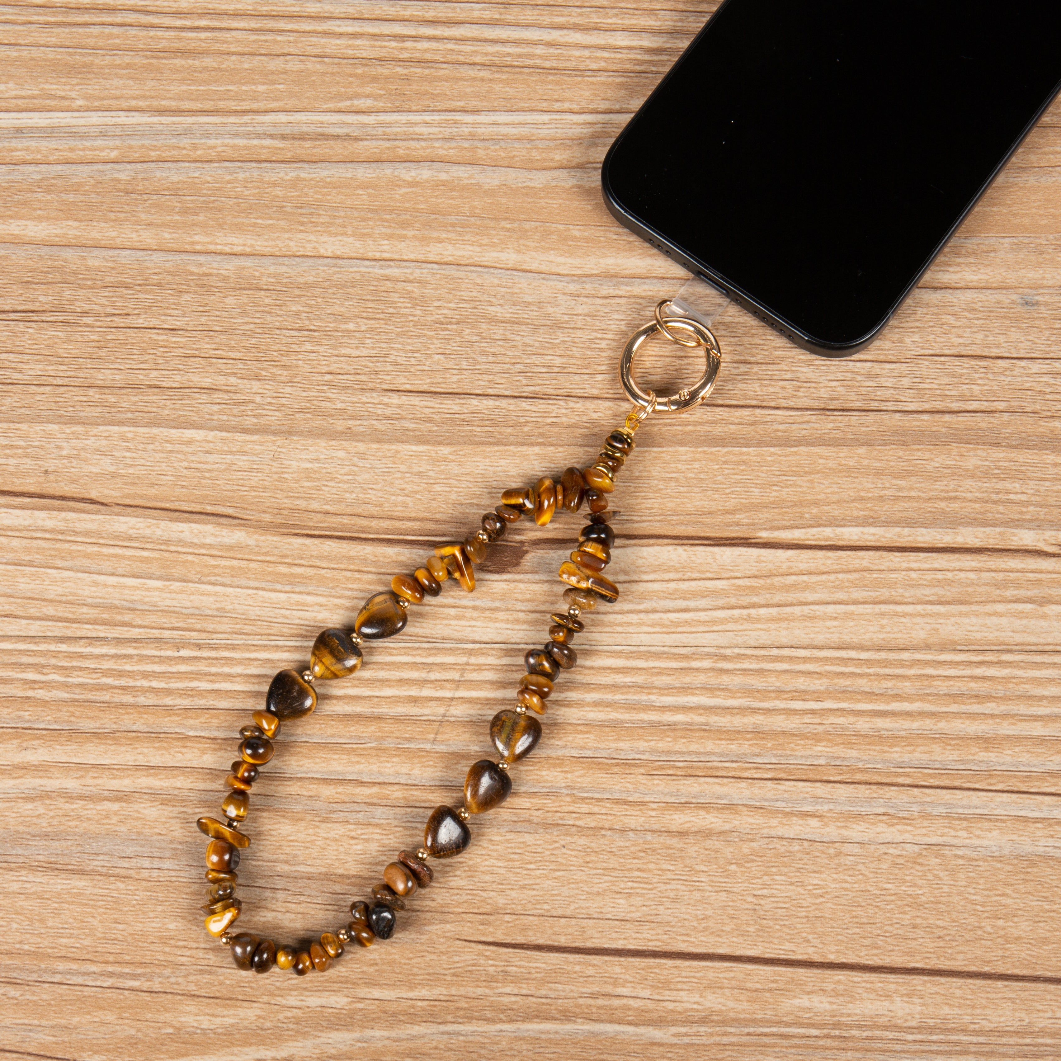 Natural Stone Phone CharmKeychain Wristlet K1403