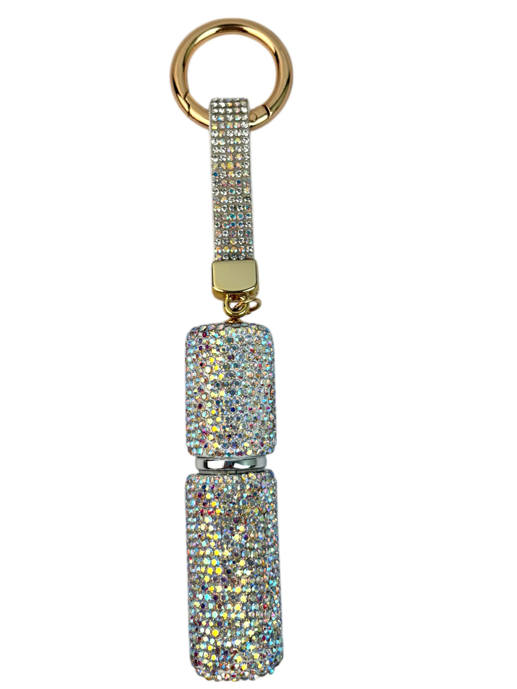 Ceramic Rhinestone Perfume Bottle Keychain K1405 - view 2