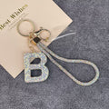 Alphabet Rhinestone Keychain Wristlet K1406 - B