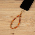 Red Agate Alloy Keychain Wristlet K1409