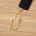 Yellow Quartz Keychain Wristlet K1415